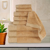 Rayon from Bamboo Eco-Friendly Fluffy Soft Solid 9 Piece Towel Set